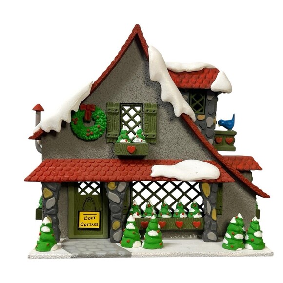 Department 56 Hide A Way Hollow Christmas Village Set 3 Cabin, Chapel, Cottage - Picture 5 of 16
